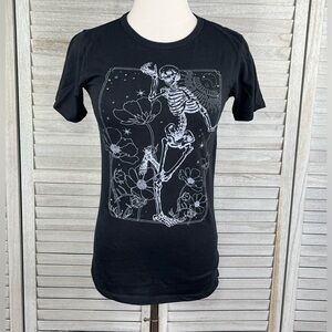 Tarot Card Skeleton Black Tee Shirt-Small